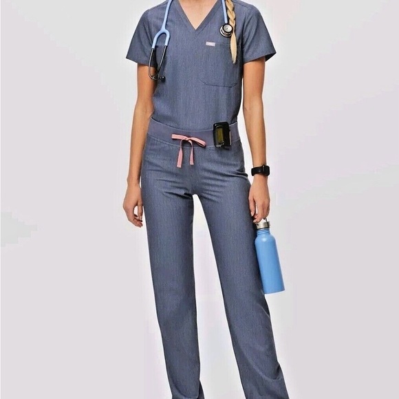 figs heather denim top - Picture 3 of 7